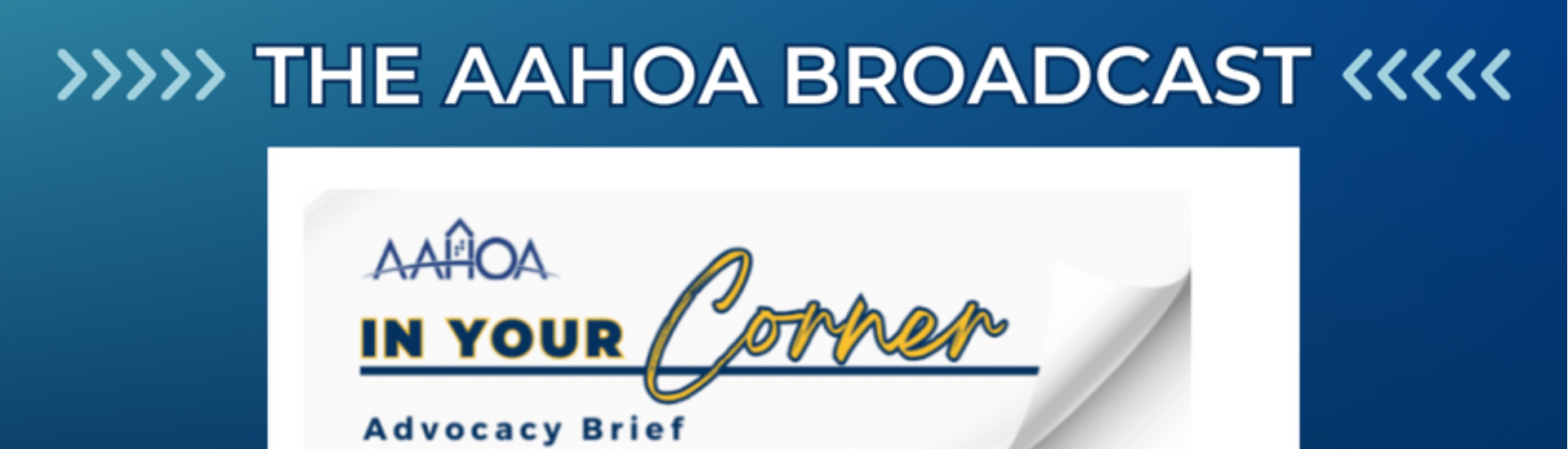 Introducing AAHOA's First Advocacy Newsletter: In Your Corner