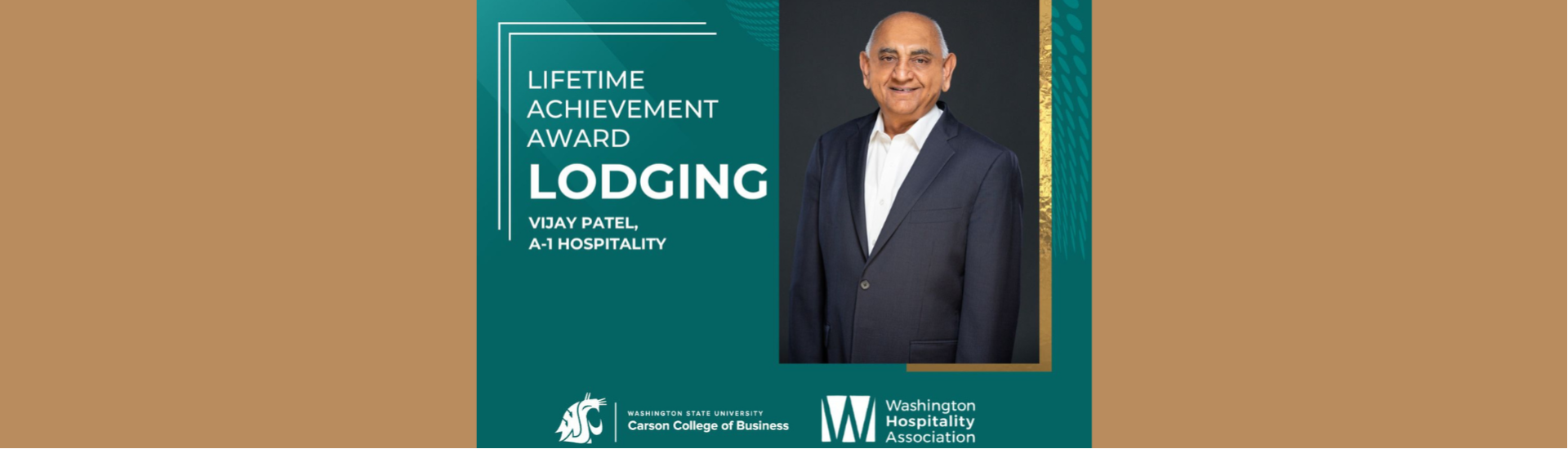 Vijay Patel of A-1 Hospitality Earns Lifetime Achievement Award